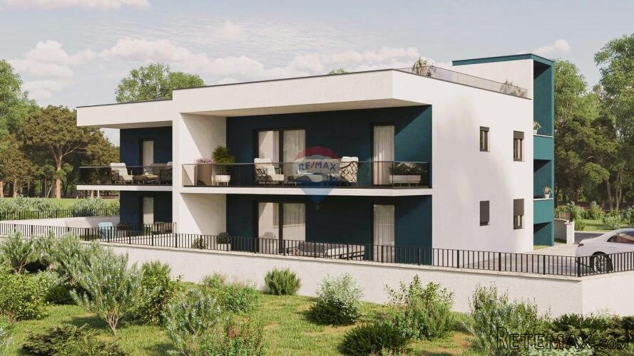 Dvosoban stan s terasom, pogled more - Novigrad