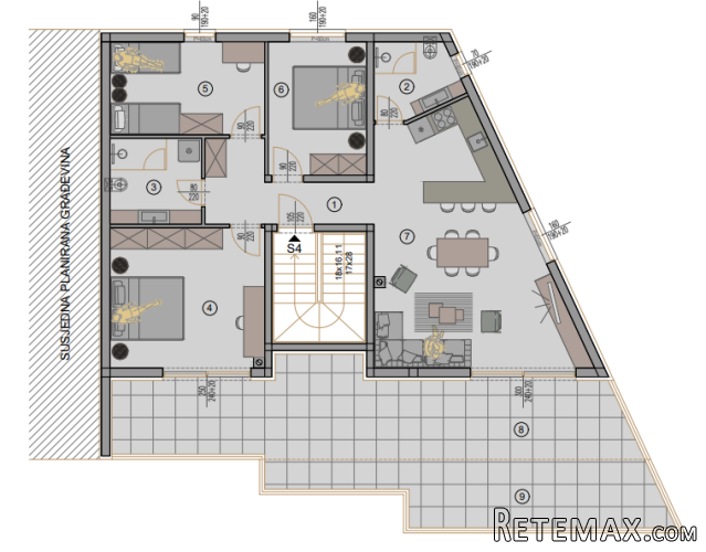 Novogradnja Pula - 138 m2, 2. kat (Z6S4) - 2