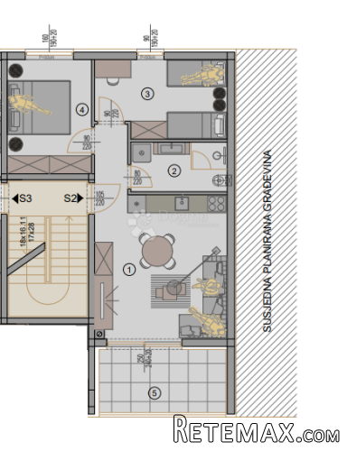 Novogradnja Pula - 58 m2, 1. kat (Z5S2) - 3