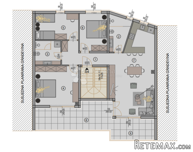 Novogradnja Pula - 127 m2, 2. kat (Z4S4) - 2