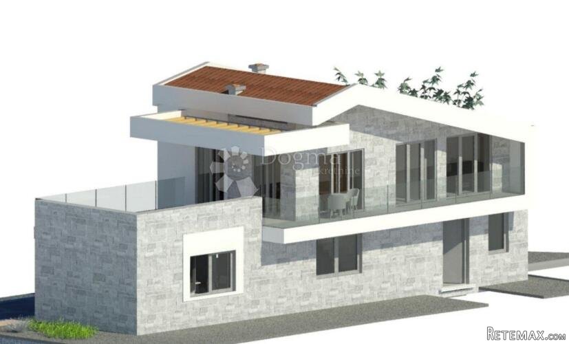 Kuća u izgradnji s bazenom i panoramskim pogledom na more. - 2
