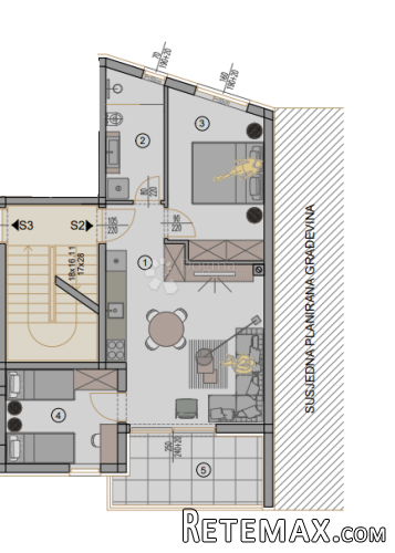 Novogradnja Pula - 58 m2, 1. kat (Z2S2) - 3