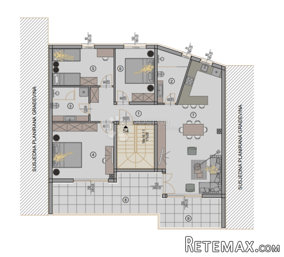 Novogradnja Pula - 127 m2, 2. kat (Z2S4) - 3