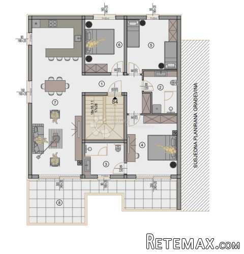 Novogradnja Pula - 130 m2, 2. kat (Z1S4) - 2