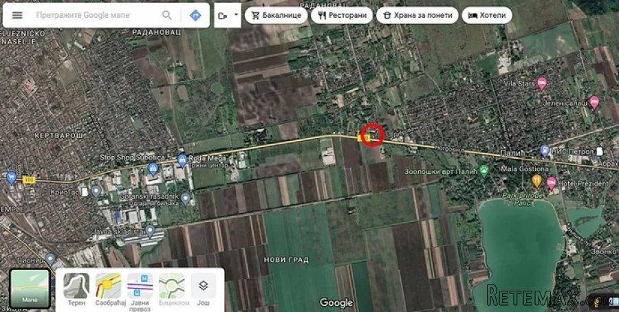 Gradjevinski plac,glavni put E-5 Subotica-Palic,1050m2 - 6
