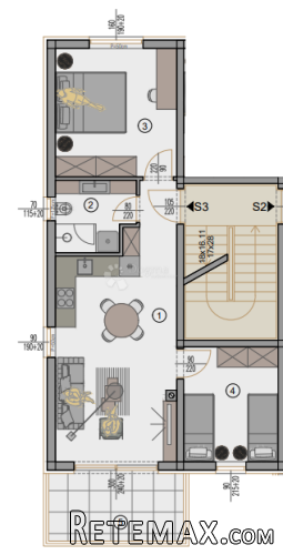 Novogradnja Pula - 61 m2, 1. kat (Z1S3) - 2