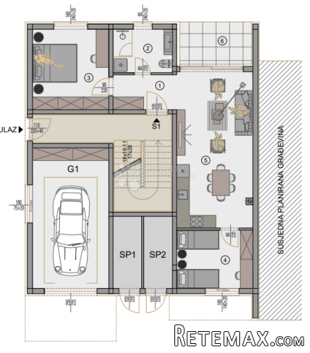 Novogradnja Pula - 77 m2, prizemlje sa vrtom (Z1S1) - 2