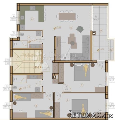 Novogradnja Pula širi centar - 126 m2, 2. kat (B4) - 3