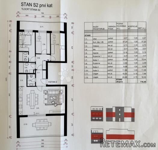 Zagreb, Sesvete, 4s novogradnja, NKP 121,29 m2 - 2