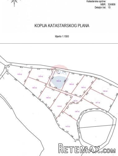 Istra,Korenići 1km od sela,1000m2 - 6