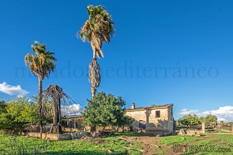 Large estate with approx. 80.000m2 of flat land with an old..
