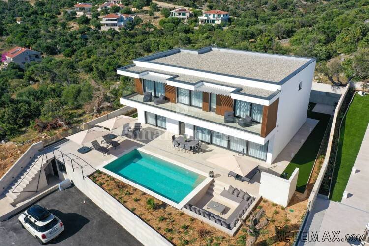 OTOK PAG, luksuzna vila s bazenom i pogledom na more, 100 m.. - 2