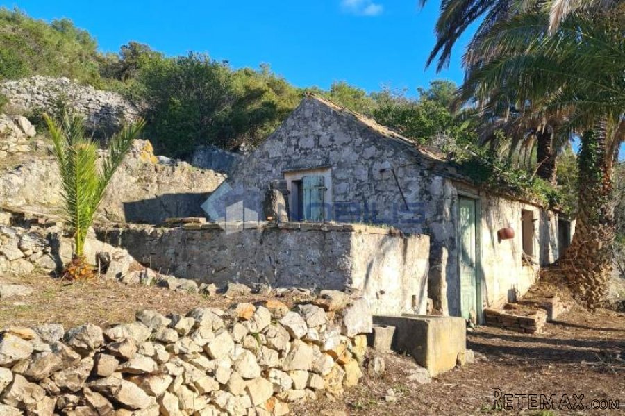 Vis, stara kamena kuća 40 m2 sa zemljištem 9.000 m2