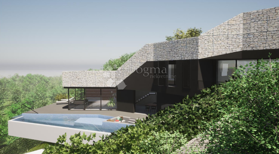 PULAC, građevinsko zemljište s projektom za 3 stana - 3