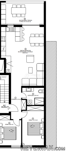 Novoradnja Valmade netto 80,70 m2 - Zgrada N, Stan A2 - 3