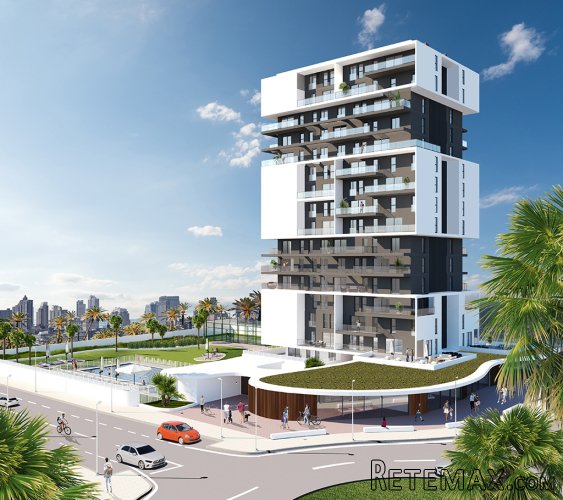 Los apartamentos están ubicados en Calpe, en un complejo..