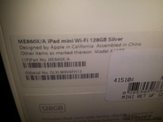 Apple 128GB iPad Mini Wi-Fi with Retina - 2
