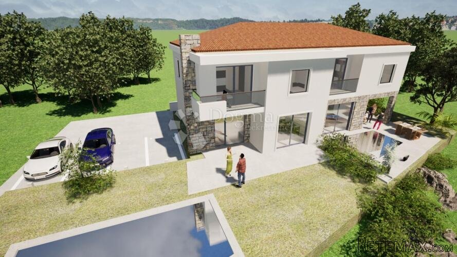 Moderna dvojna villa s bazenom