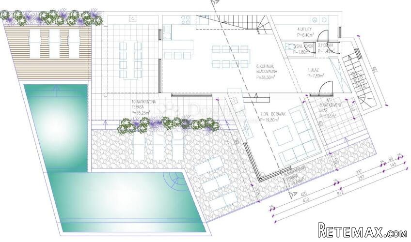 Građevinsko zemljište 1220m2 sa pogledom na more-Prijavljena - 3