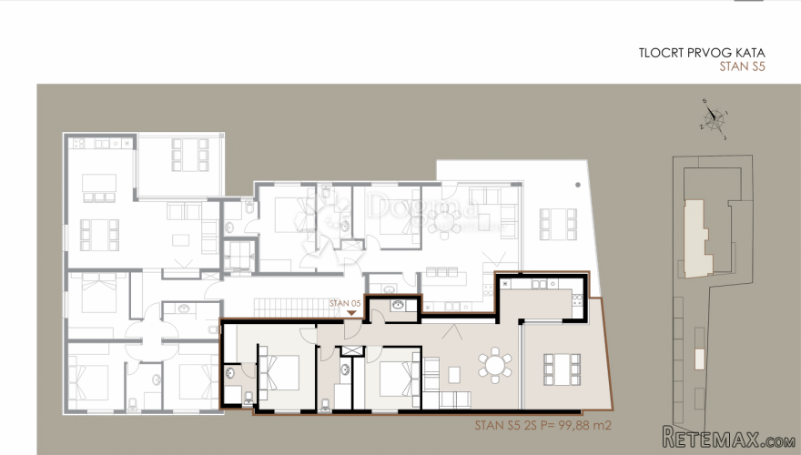 Privlaka -Mletak / 2S+DB / 99,88m2 - 2