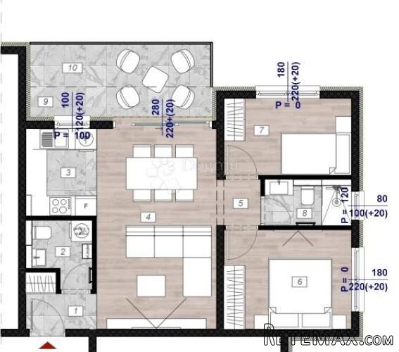 TROSOBAN STAN U NOVOGRADNJI- 61,73 m² - 2