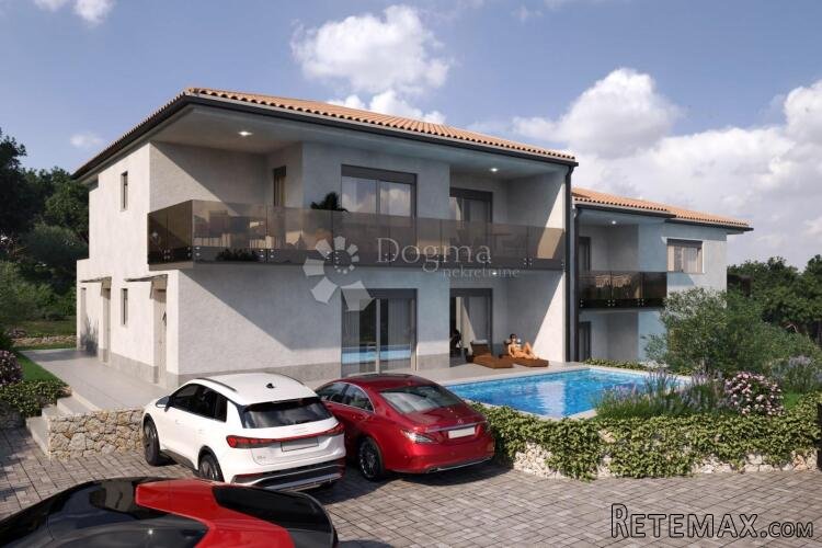 Apartman s bazenom i pogledom na more – Vrbnik - 2
