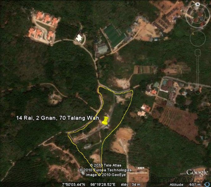 Chalong Hillside Land Plot on Big..