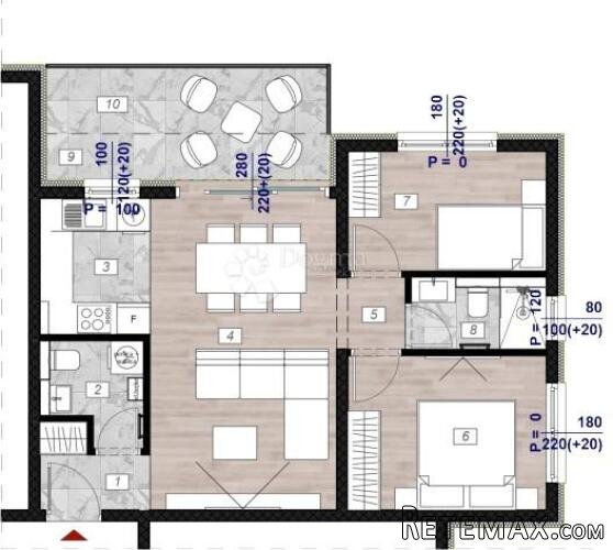 TROSOBAN STAN U NOVOGRADNJI- 61,73 m² - 3