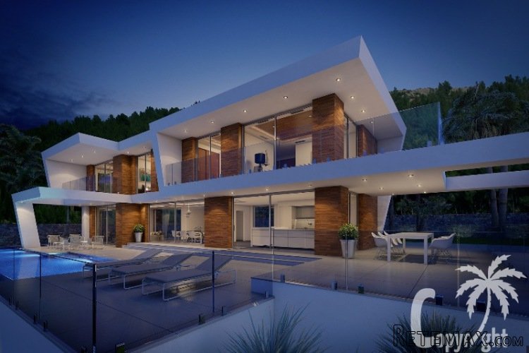 Luxury new build villa of unusual design and remarkable..