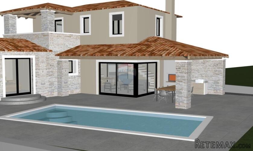Istra - Kaštelir - građevinska parcela s projektom 750 m2 za - 3