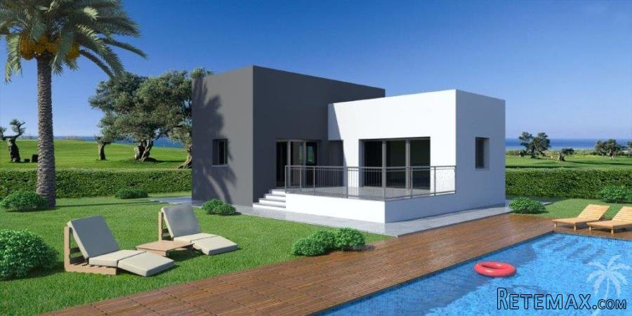 Several types of villas which can be built on different..