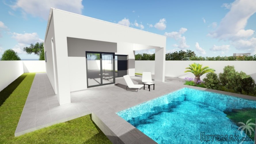 This modern detached villa is being built in Ciudad Quesada..