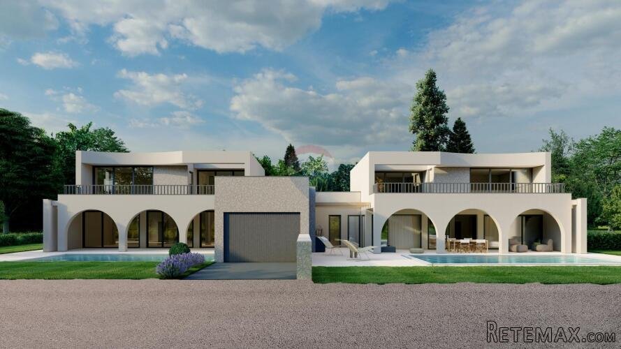 Kaštelir: Nova moderna dvojna vila divnog pogleda prema moru - 2