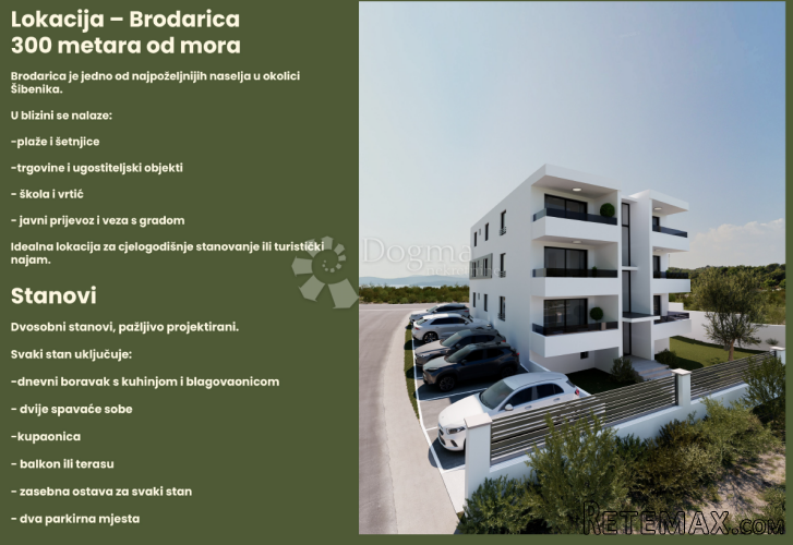 BRODARICA- TOP PRILIKA! POGLED, 2 PARKINGA I SPREMIŠTE - 2