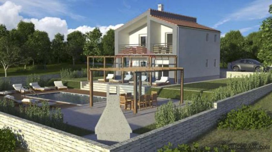 Otok Krk, Vrbnik, samostojeća vila u novogradnji sa panorams - 3