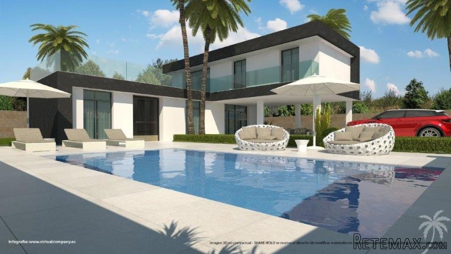 Several types of villas which can be built on different..