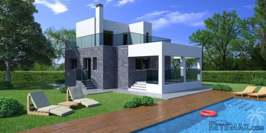 Several types of villas which can be built on different..