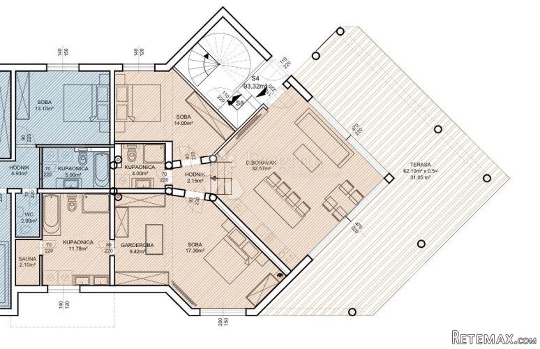 PAKOŠTANE - S4 PRIZEMLJE S VRTOM POVRŠINE 190M2 I JACUZZIJEM - 2
