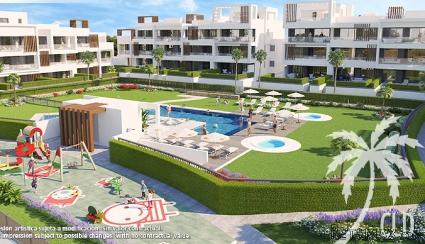 Spacious apartments with large terraces at walking distance..