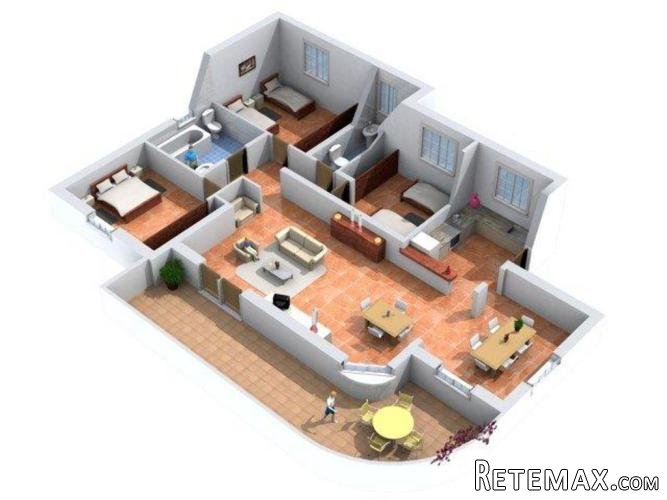 Several types of villas which can be built on different.. - 2