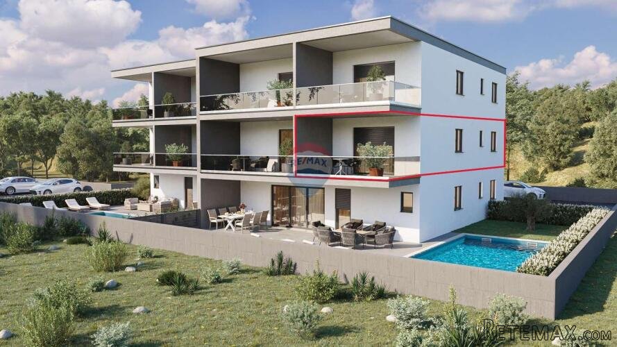 Istra, Novigrad – stan u novogradnji s pogledom na more