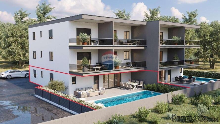 Istra, Novigrad – 124 m², prizemlje, bazen i vrt