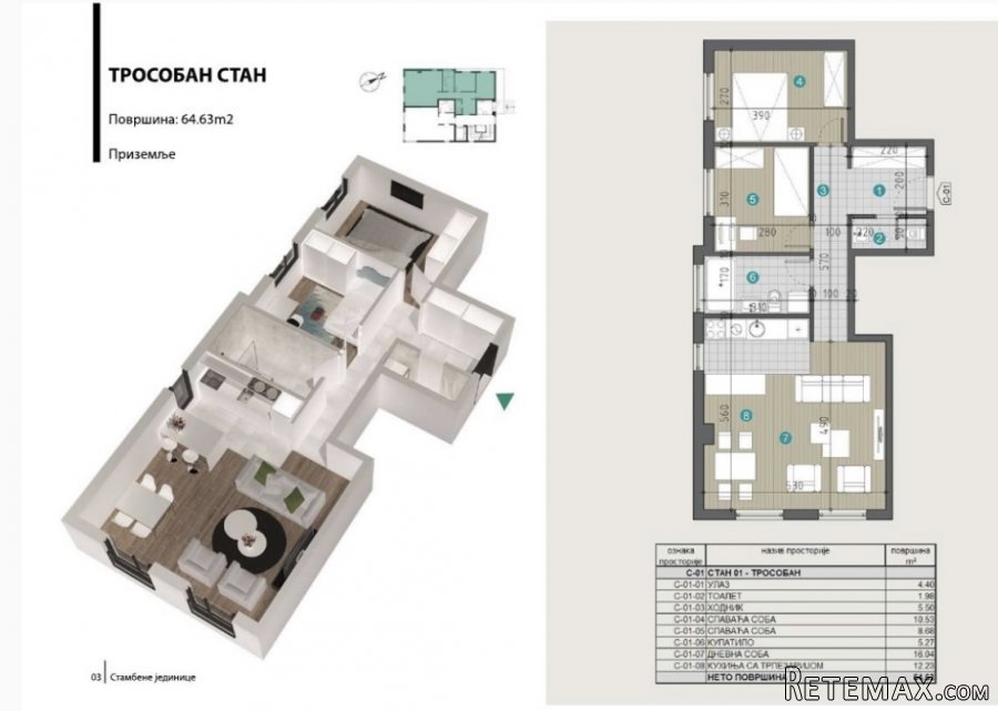 Vlasnik-prodajem LUX stan (65m2+60m2) - 9