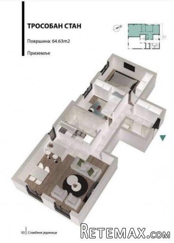 Vlasnik-prodajem LUX stan (65m2+60m2) - 10