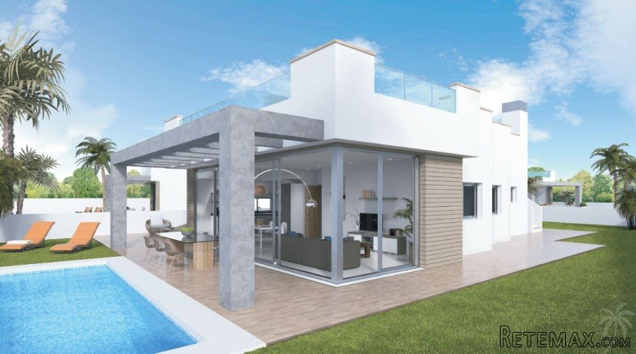 This beautiful modern villa located near La Manga with the..