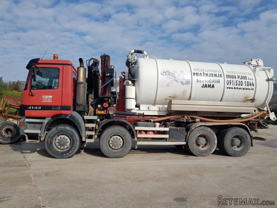 MERCEDES ACTROS 4143, SA CISTERNOM ZA PRAŽNJENJE FEKALIJA - 2