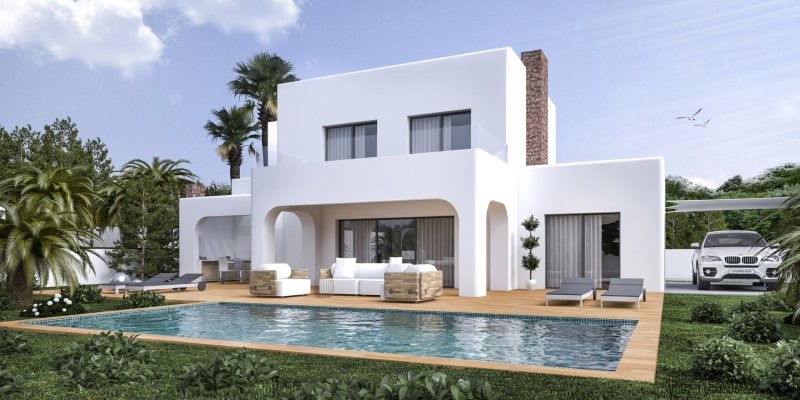 Magnificent Ibiza style villa with 3..