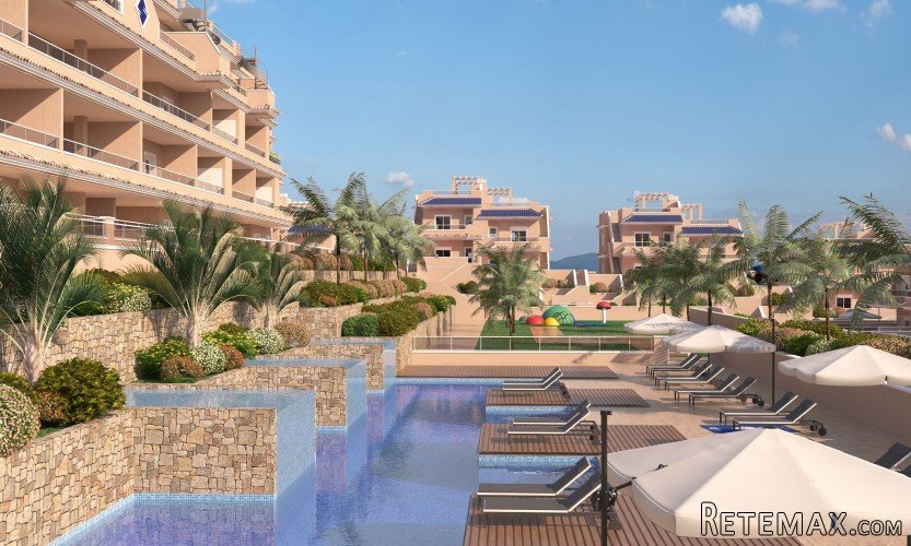 These newbuilt apartments are located near the town of Los..