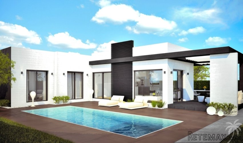 Modern villa project located on a south west facing plot..