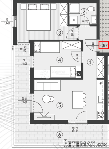 Novogradnja Šikići - 1. kat (2SS+DB, PARKING) - 2